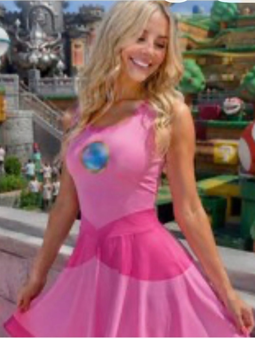 Princess peach dress and crown